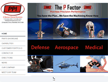 Tablet Screenshot of peerlessprecision.com